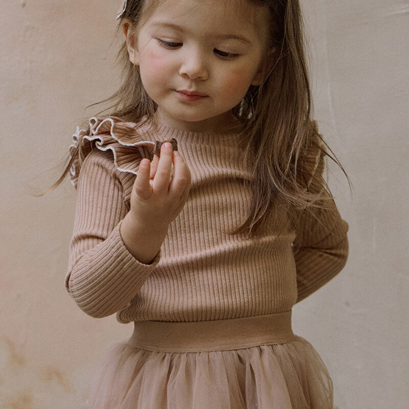 Pulóverek Ősz új koreai gyermekruházat lány klasszikus csíkos sokoldalú hosszú ujjú póló alsó póló pulóverek