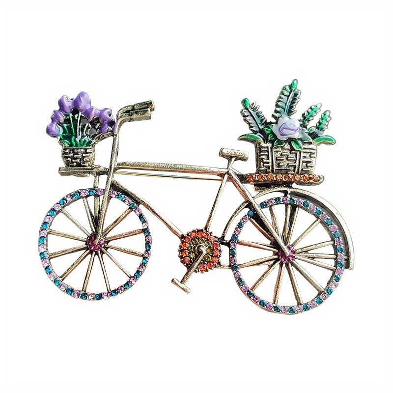 Noutate pentru femei, retro, strasuri, broșă creativă pentru bicicletă, ace de modă, accesorii pentru îmbrăcăminte pentru femei, corsaj pentru ciclism