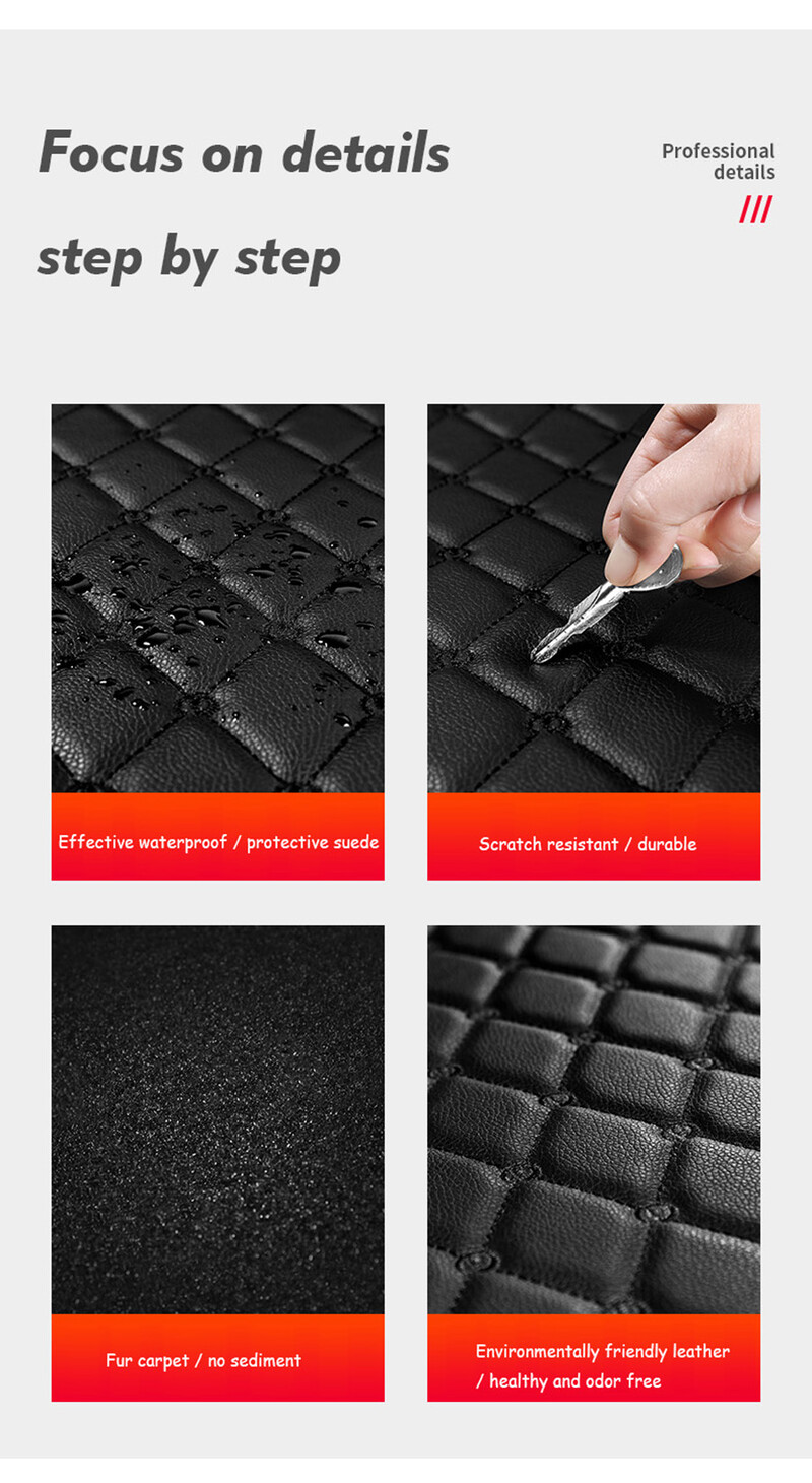 Autós padlószőnyegek Mitsubishi Lancer Outlander Xl Pajero Sport Space Star Carisma L200 Eclipse Asx univerzális autótartozékokhoz