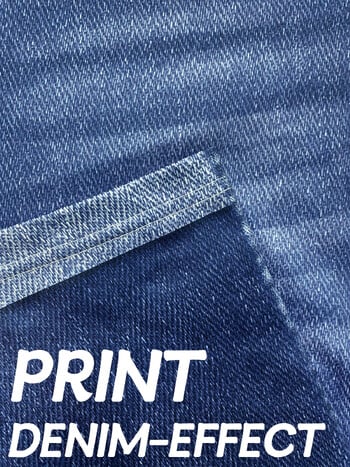 Γυναικείο κολάν Capri Plus με Faux Denim Print Υψηλή Stretch Άνετο πλεκτό παντελόνι στη μέση της γάμπας για casual εξόδους