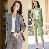 Divatos női nadrágkosztümök blézer és dzsekik szettek Női üzleti munkaruha Irodai egyenruha Stílusok nadrágkosztümök