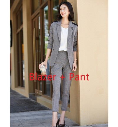 Divatos női nadrágkosztümök blézer és dzsekik szettek Női üzleti munkaruha Irodai egyenruha Stílusok nadrágkosztümök