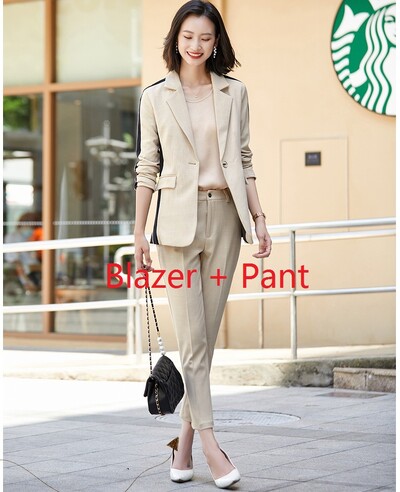 Divatos női nadrágkosztümök blézer és dzsekik szettek Női üzleti munkaruha Irodai egyenruha Stílusok nadrágkosztümök