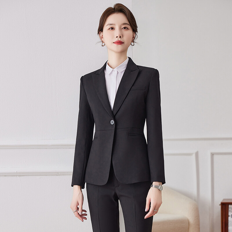 NAVIU Novelty γκρι επίσημα γυναικεία επαγγελματικά κοστούμια με παντελόνια και τζάκετ Γυναικείο παλτό Γυναικείο επαγγελματικό μπλέιζερ φθινοπωρινό OL στυλ