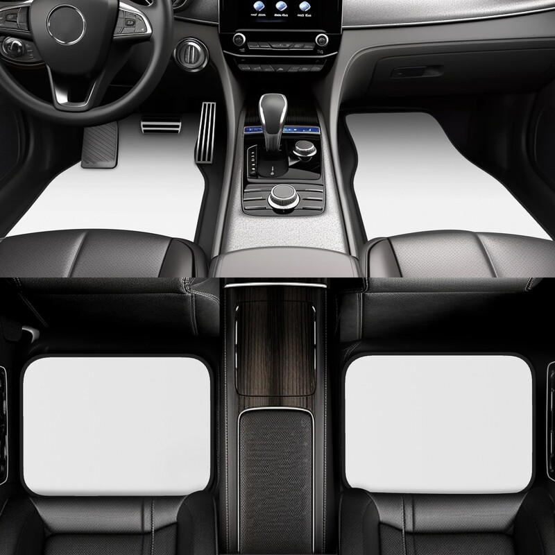 Covorașe de podea cu liliac alb negru pentru mașină Covorașe de podea pentru mașină, potrivire universală, potrivite pentru SUV, furgonete, sedanuri, camioane, accesorii auto