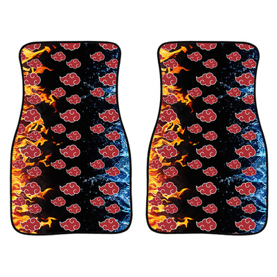 Anime Demon Slayer Art Print autó első és hátsó szőnyegek Általános csúszásmentes gumi autószőnyegek 4 részes vízálló F