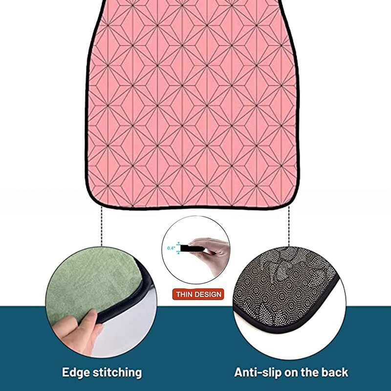 Anime Demon Slayer Art Print autó első és hátsó szőnyegek Általános csúszásmentes gumi autószőnyegek 4 részes vízálló F