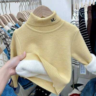 Moda toamnă iarnă Pulover cu gât înalt Pulovere cu mânecă lungă pentru copii Lenjerie Moda caldă îngroșă Îmbrăcăminte pentru copii Topuri solide