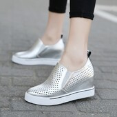 Comemore Fashion Platformă Pantofi eleganți de femeie Pantofi alb cu plasă respirabil, pantofi negri, casual, 2022
