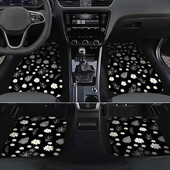 Universal Floral μοτίβο Πατάκια αυτοκινήτου 4 τμχ Αδιάβροχο αντιολισθητικό Μπροστινό Πίσω Auto πατάκι δαπέδου Αντιολισθητικό Χαλί αυτοκινήτου Easy Clean