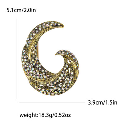 Shining Rhinestone Moon καρφίτσες για γυναίκες Unisex Glamour Pins Πολύχρωμα Διαθέσιμα αξεσουάρ γραφείου Δώρα