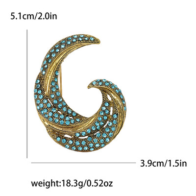 Shining Rhinestone Moon καρφίτσες για γυναίκες Unisex Glamour Pins Πολύχρωμα Διαθέσιμα αξεσουάρ γραφείου Δώρα