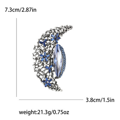 Shining Rhinestone Moon καρφίτσες για γυναίκες Unisex Glamour Pins Πολύχρωμα Διαθέσιμα αξεσουάρ γραφείου Δώρα