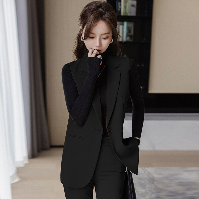 Formális egyenruhák üzleti öltönyök blézerek Női nőknek Formális, elegáns karriernadrágok nadrággal, mellényekkel és mellényekkel