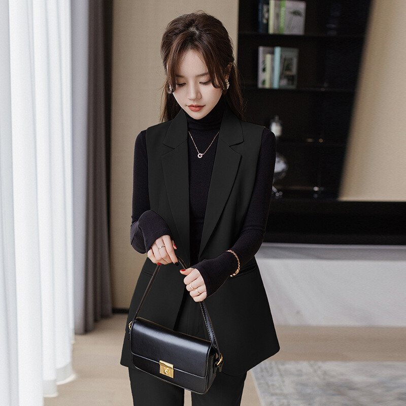 Formális egyenruhák üzleti öltönyök blézerek Női nőknek Formális, elegáns karriernadrágok nadrággal, mellényekkel és mellényekkel