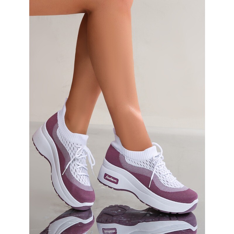 Pantofi cu platformă cu creștere în înălțime pentru femei Pantofi pentru femei Pantofi cu plasă respirabilă Sport pentru doamne Pantofi groși