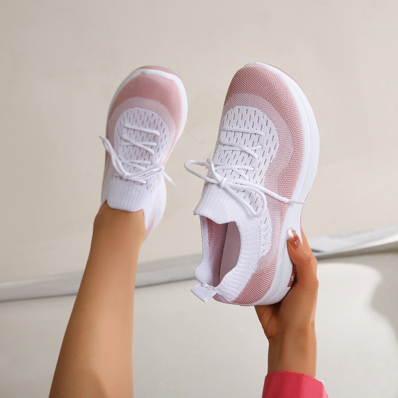 Pantofi cu platformă cu creștere în înălțime pentru femei Pantofi pentru femei Pantofi cu plasă respirabilă Sport pentru doamne Pantofi groși