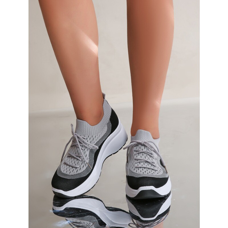 Pantofi cu platformă cu creștere în înălțime pentru femei Pantofi pentru femei Pantofi cu plasă respirabilă Sport pentru doamne Pantofi groși