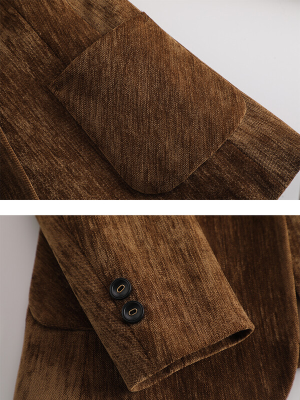 Téli sárgabarack fekete kávé irodai női nadrágkosztüm Női munkaruha kabát blézer és nadrág formális 2 részes készlet