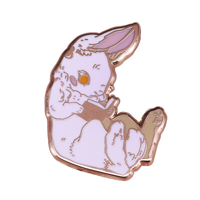 Kawaii Rabbit emaljas piespraudes Usagi Sakura dzīvnieku sakta multfilma Pet Little Bunny Pins rotaslietas