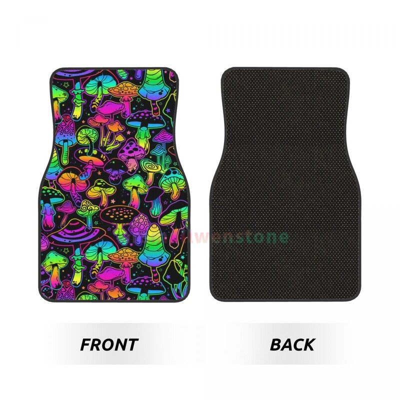 Magic Mushrooms 4BUC Crystal Velvet Covoraș pentru mașină pentru femei, Covoraș pentru podea pentru mașină anti-fouling Accesorii pentru interiorul mașinii
