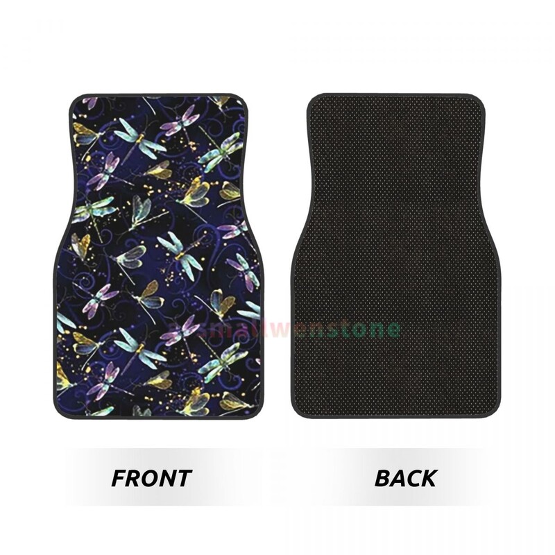 Fluturi colorați 4 bucăți covoraș de podea pentru femei din catifea de cristal, covoraș de podea pentru mașină anti-fouling Accesorii pentru interiorul mașinii