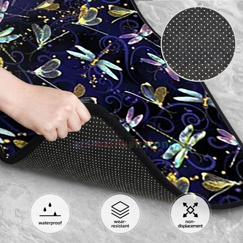 Fluturi colorați 4 bucăți covoraș de podea pentru femei din catifea de cristal, covoraș de podea pentru mașină anti-fouling Accesorii pentru interiorul mașinii