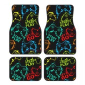 Παιχνίδι πολύχρωμο Joystick 4PCS Crystal Velvet Γυναικείο πατάκι αυτοκινήτου, Anti Fouling πατάκι αυτοκινήτου Αξεσουάρ εσωτερικού αυτοκινήτου