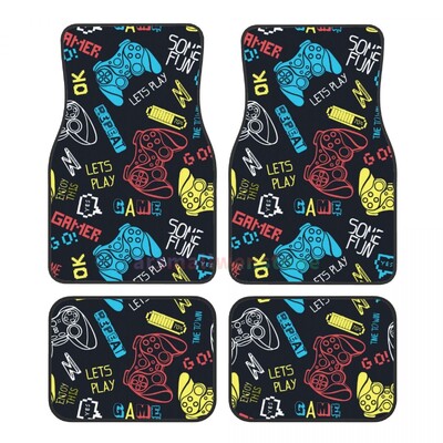 Παιχνίδι πολύχρωμο Joystick 4PCS Crystal Velvet Γυναικείο πατάκι αυτοκινήτου, Anti Fouling πατάκι αυτοκινήτου Αξεσουάρ εσωτερικού αυτοκινήτου