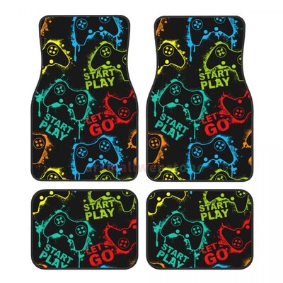 Παιχνίδι πολύχρωμο Joystick 4PCS Crystal Velvet Γυναικείο πατάκι αυτοκινήτου, Anti Fouling πατάκι αυτοκινήτου Αξεσουάρ εσωτερικού αυτοκινήτου