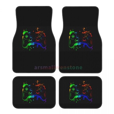 Παιχνίδι πολύχρωμο Joystick 4PCS Crystal Velvet Γυναικείο πατάκι αυτοκινήτου, Anti Fouling πατάκι αυτοκινήτου Αξεσουάρ εσωτερικού αυτοκινήτου