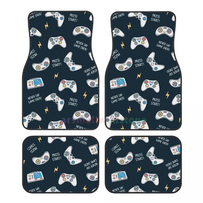 Παιχνίδι πολύχρωμο Joystick 4PCS Crystal Velvet Γυναικείο πατάκι αυτοκινήτου, Anti Fouling πατάκι αυτοκινήτου Αξεσουάρ εσωτερικού αυτοκινήτου