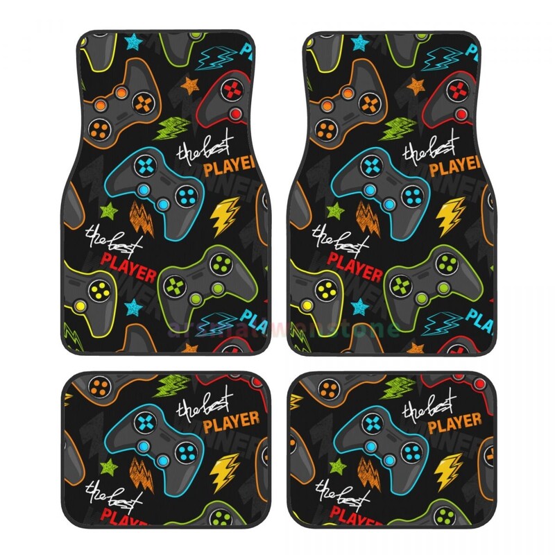 Παιχνίδι πολύχρωμο Joystick 4PCS Crystal Velvet Γυναικείο πατάκι αυτοκινήτου, Anti Fouling πατάκι αυτοκινήτου Αξεσουάρ εσωτερικού αυτοκινήτου