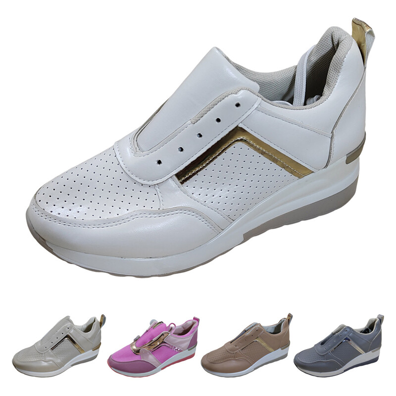 Sieviešu kedas Clearance 2024 Sieviešu vasaras modes ādas mežģīnes ar apaļu galvu, elpojoši, biezi sieviešu sporta apavi izpārdošana