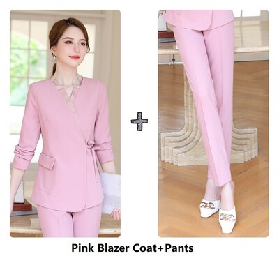 Costumul pantalon elegant, formal, îmbrăcăminte de birou profesională, costume de afaceri, cu pantaloni și jachete, haină pentru doamne, blazer pentru interviu în carieră