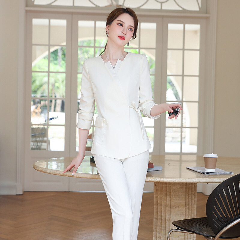 Costumul pantalon elegant, formal, îmbrăcăminte de birou profesională, costume de afaceri, cu pantaloni și jachete, haină pentru doamne, blazer pentru interviu în carieră