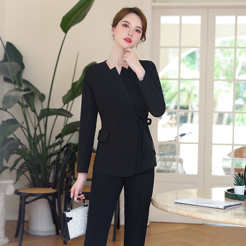 Costumul pantalon elegant, formal, îmbrăcăminte de birou profesională, costume de afaceri, cu pantaloni și jachete, haină pentru doamne, blazer pentru interviu în carieră