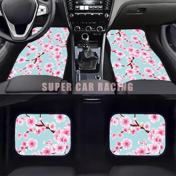 Sakura Flower JDM Racing Cluture Πατάκι αυτοκινήτου Στυλ Αξεσουάρ εσωτερικού χώρου Μοκέτα Universal πατάκια προστατευτικά πατάκια δαπέδου