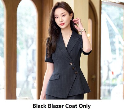 Svinīgi bleizeri Sieviešu lietišķie darba apģērbi uzvalki vasaras dāmu biroja bikškostīmi profesionālie tērpi komplekti vienoti stili lielizmēra