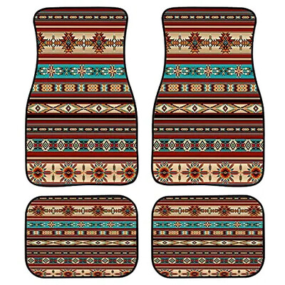 Dreaweet Cow Animal Print Auto grīdas paklāji, 4 daļīgi augstākās kvalitātes paklāji, neslīdoši, pasažiera sēdeklis un aizmugures grīdas paklāji