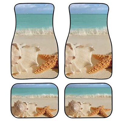 Dreaweet Cow Animal Print Auto grīdas paklāji, 4 daļīgi augstākās kvalitātes paklāji, neslīdoši, pasažiera sēdeklis un aizmugures grīdas paklāji