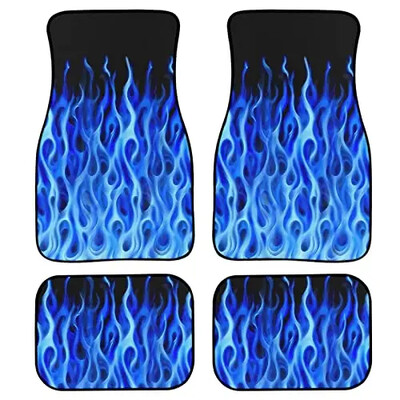 Dreaweet Cow Animal Print Auto grīdas paklāji, 4 daļīgi augstākās kvalitātes paklāji, neslīdoši, pasažiera sēdeklis un aizmugures grīdas paklāji