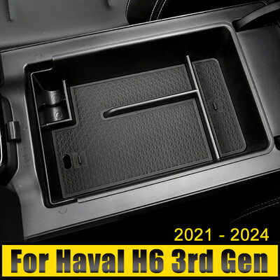 За Haval H6 3rd Gen GT 2021 2022 2023 2024 HEV PHEV Автомобилна централна конзола Подлакътник Кутия за съхранение Контейнер Органайзер Държач Тава