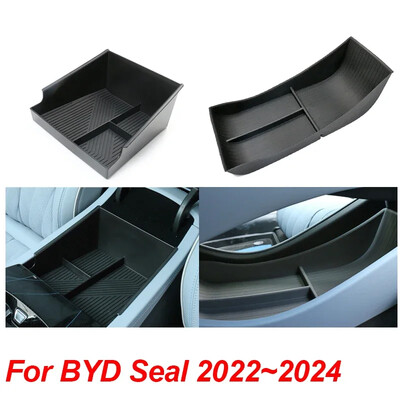 Кутия за органайзер за кола за BYD Seal Atto 4 EV 2022~2024 2023 Държач Разни Опаковка Централен подлакътник Управление Тава за съхранение Аксесоари