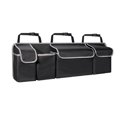 Organizator de portbagaj pentru SUV Organizator de agățat pentru bancheta din spate pentru SUV camion MPV Upgrade Genți de depozitare pentru bancheta din spate cu 4 buzunare 39*14 inch