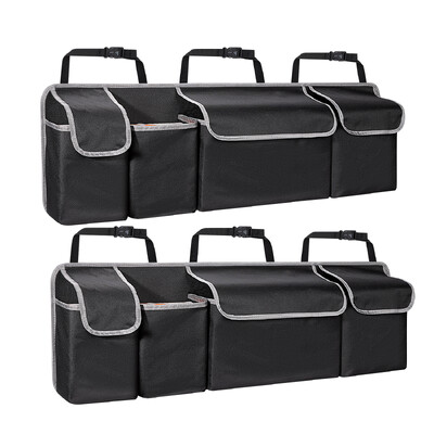 Organizator de portbagaj pentru SUV Organizator de agățat pentru bancheta din spate pentru SUV camion MPV Upgrade Genți de depozitare pentru bancheta din spate cu 4 buzunare 39*14 inch