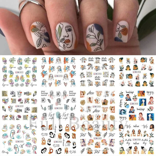 Határon átnyúló új köröm vízjel matrica rajzfilm medve papagáj aranyos állat köröm matrica