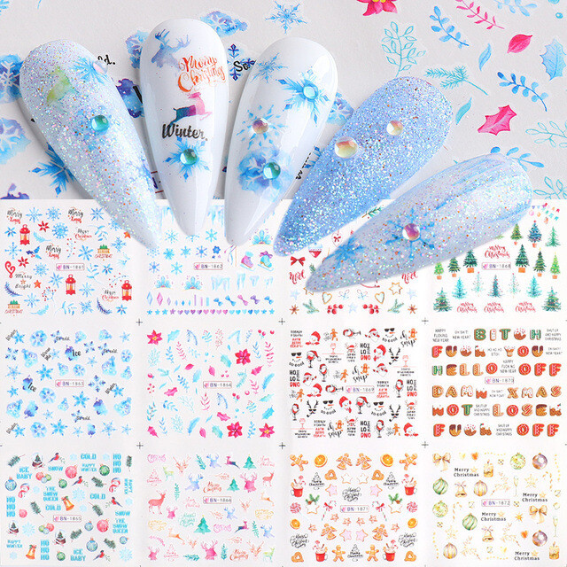 Határon átnyúló új köröm vízjel matrica rajzfilm medve papagáj aranyos állat köröm matrica