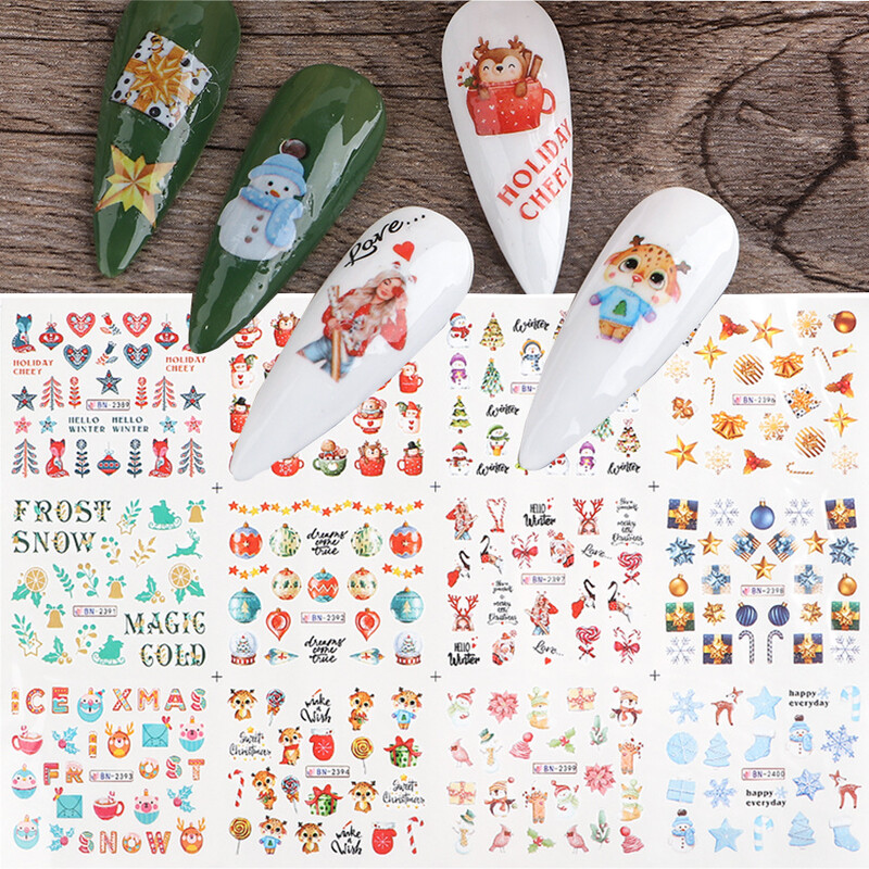 Határon átnyúló új köröm vízjel matrica rajzfilm medve papagáj aranyos állat köröm matrica