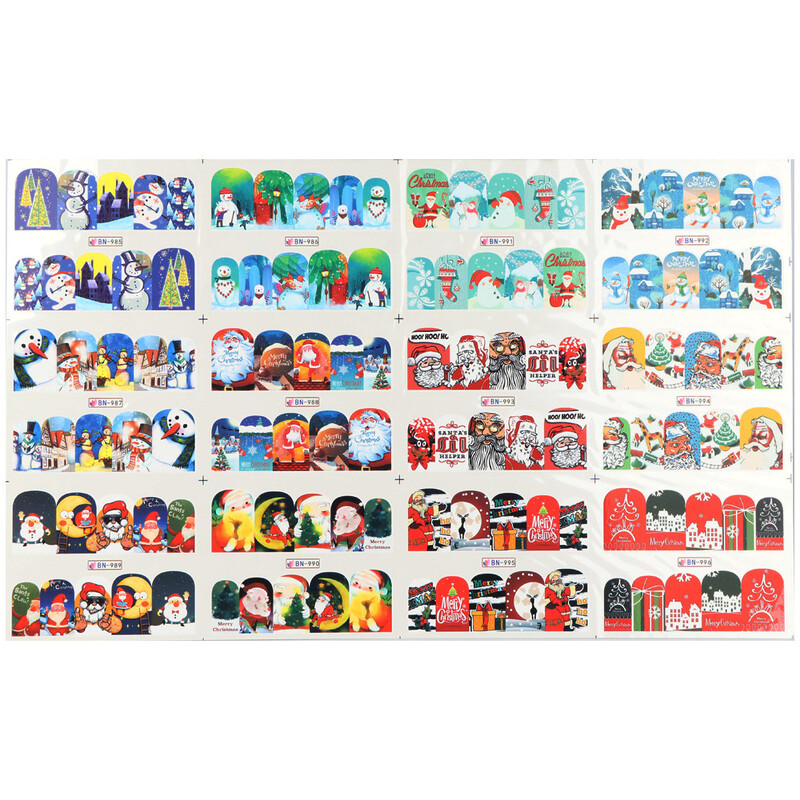 Határon átnyúló új köröm vízjel matrica rajzfilm medve papagáj aranyos állat köröm matrica